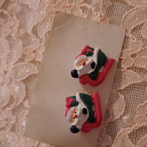 Jewelry - Free With Bundle -Santa earrings,  Santa's sleugh ,Santa slay , presents vintage
